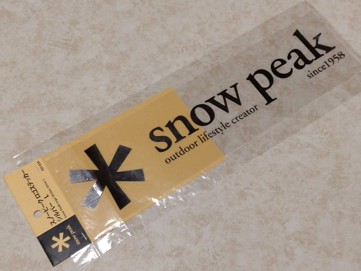 Snow Peak Logo Sticker Silver L